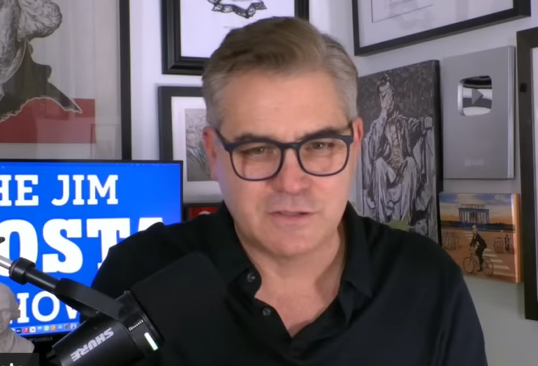 Jim Acosta Compares Trump's Name Coming Off a Building to the Fall of the Berlin Wall — No, Really